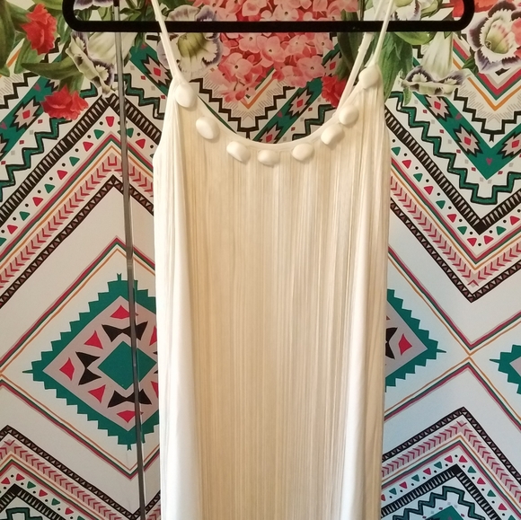 Boston Proper Dresses & Skirts - White Fringe Dress